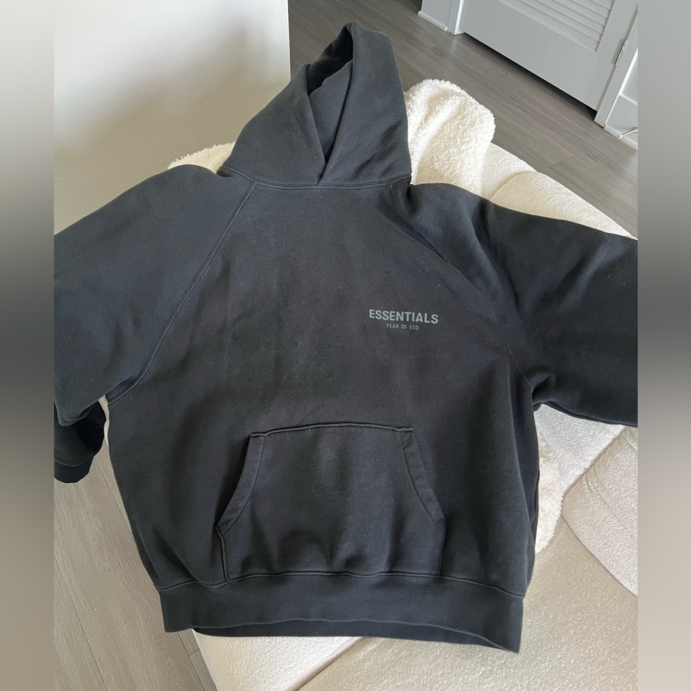 Black essentials hoodie